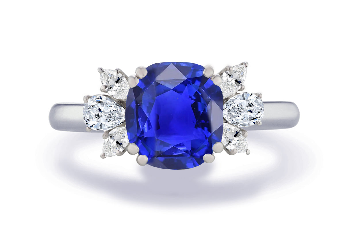 New 2026 39 custom made unique affordable blue sapphire diamond accents engagement rings