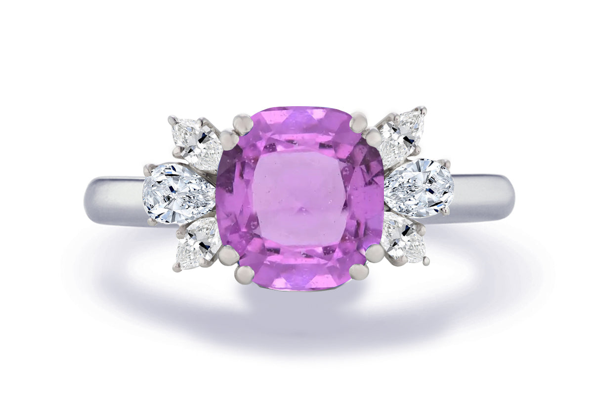 New 2026 39 custom made unique affordable pink sapphire diamond accents engagement rings