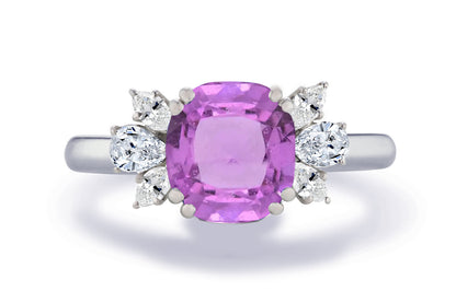 New 2026 39 custom made unique affordable pink sapphire diamond accents engagement rings