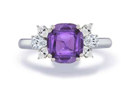 New 2026 39 custom made unique affordable purple sapphire diamond accents engagement rings
