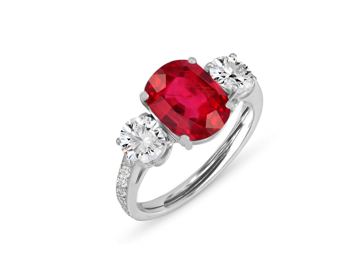 New 2026 41 custom made unique affordable ruby diamond accents engagement rings