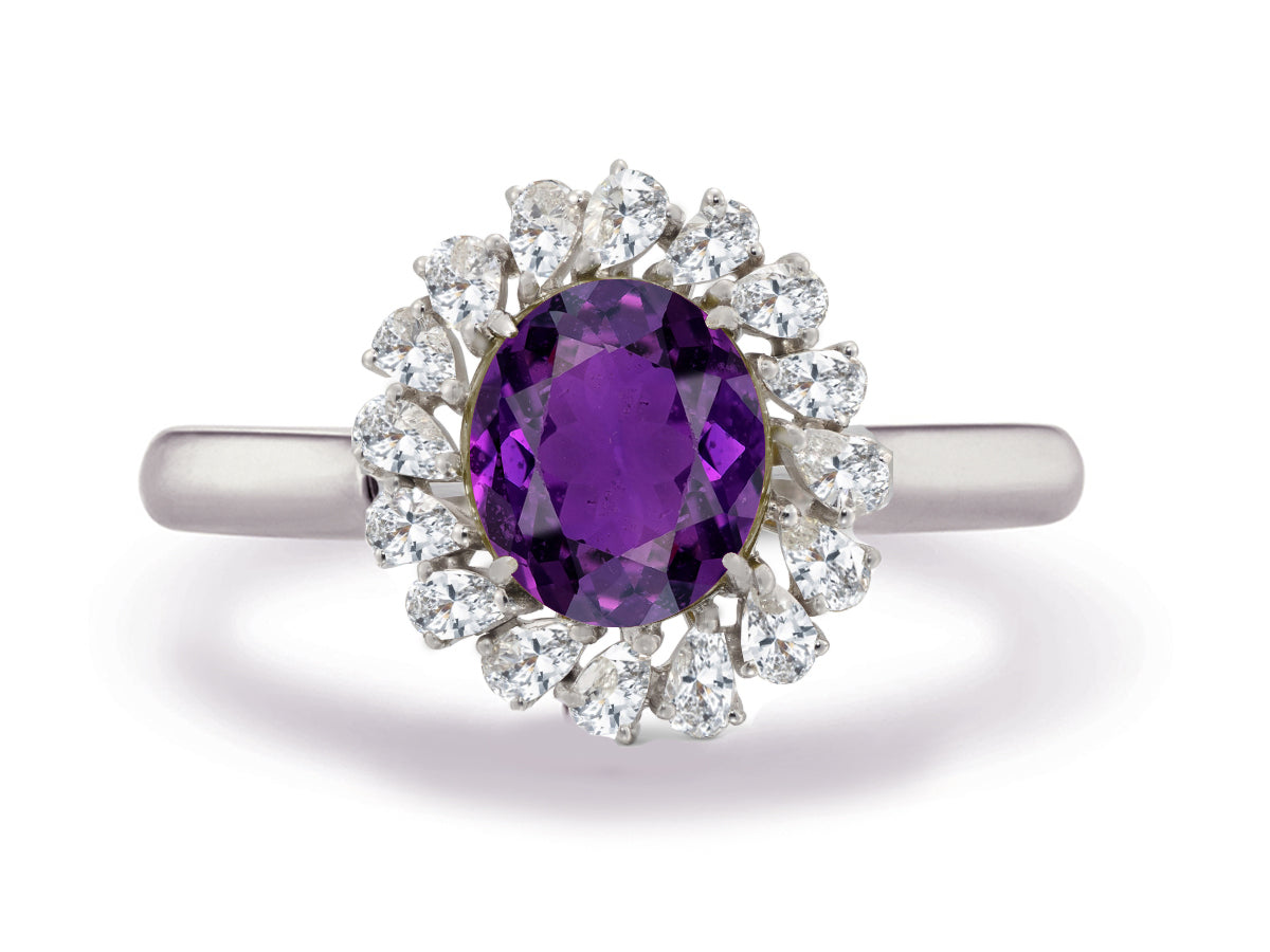 New 2026 42 custom made unique affordable purple sapphire diamond accents engagement rings