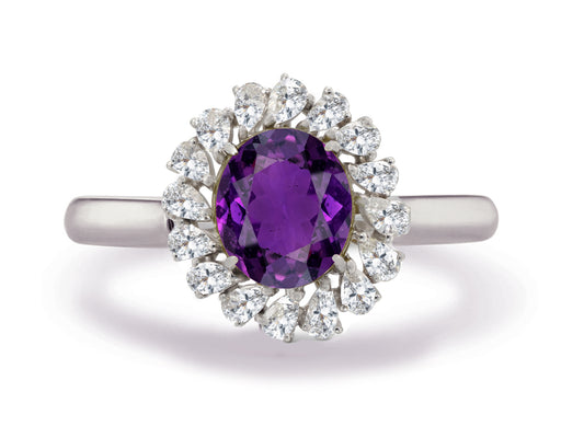 New 2026 42 custom made unique affordable purple sapphire diamond accents engagement rings