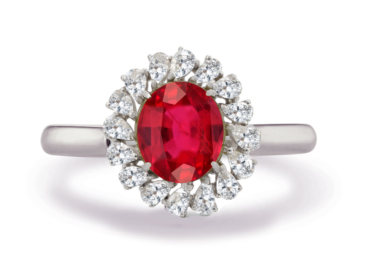 New 2026 42 custom made unique affordable ruby diamond accents engagement rings