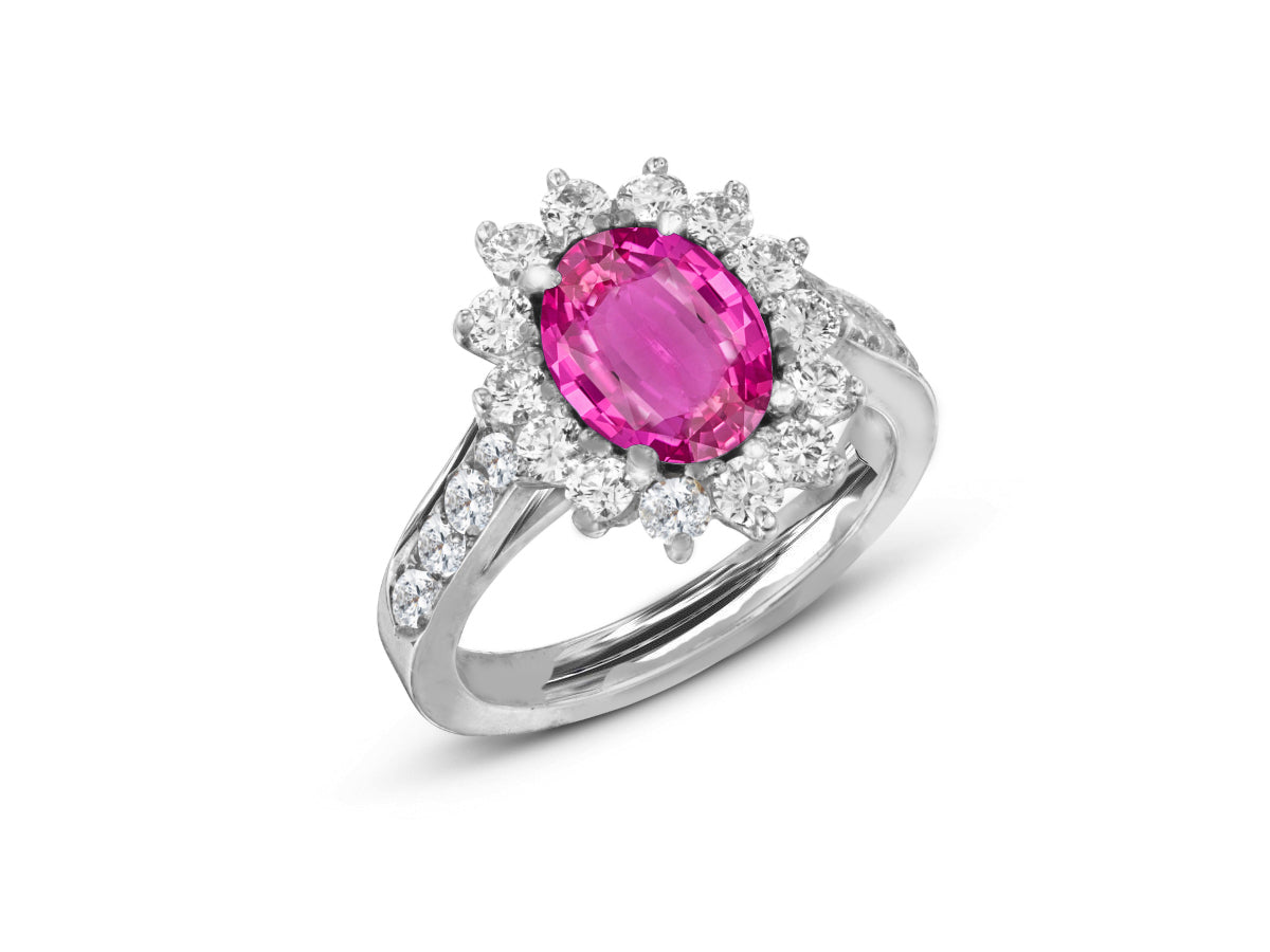 New 2026 43 custom made unique affordable pink sapphire diamond accents engagement rings