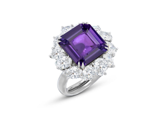 New 2026 44 custom made unique affordable purple sapphire diamond accents engagement rings
