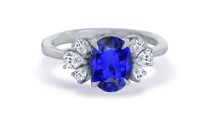 New 2026 48 custom made unique affordable blue sapphire diamond accents engagement rings