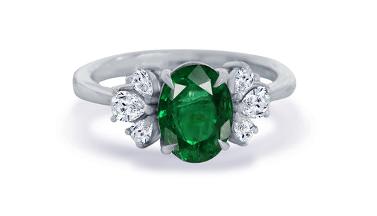 New 2026 48 custom made unique affordable emerald diamond accents engagement rings