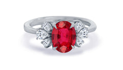 New 2026 48 custom made unique affordable ruby diamond accents engagement rings