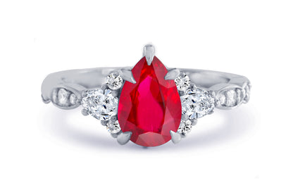 New 2026 49 custom made unique affordable ruby diamond accents engagement rings