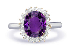 New 2026 5 custom made unique affordable purple sapphire diamond accents engagement rings