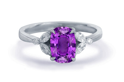 New 2026 50 custom made unique affordable purple sapphire diamond accents engagement rings