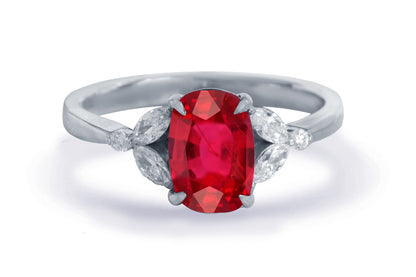New 2026 50 custom made unique affordable ruby diamond accents engagement rings