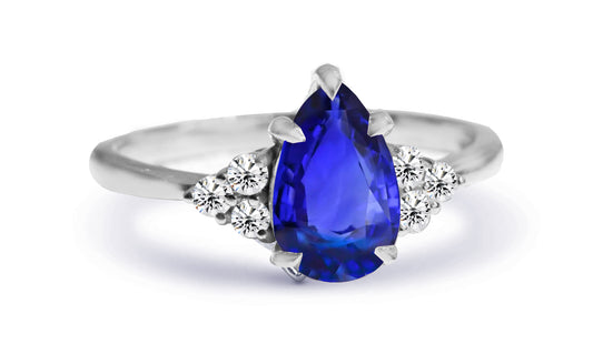 New 2026 51 custom made unique affordable blue sapphire diamond accents engagement rings