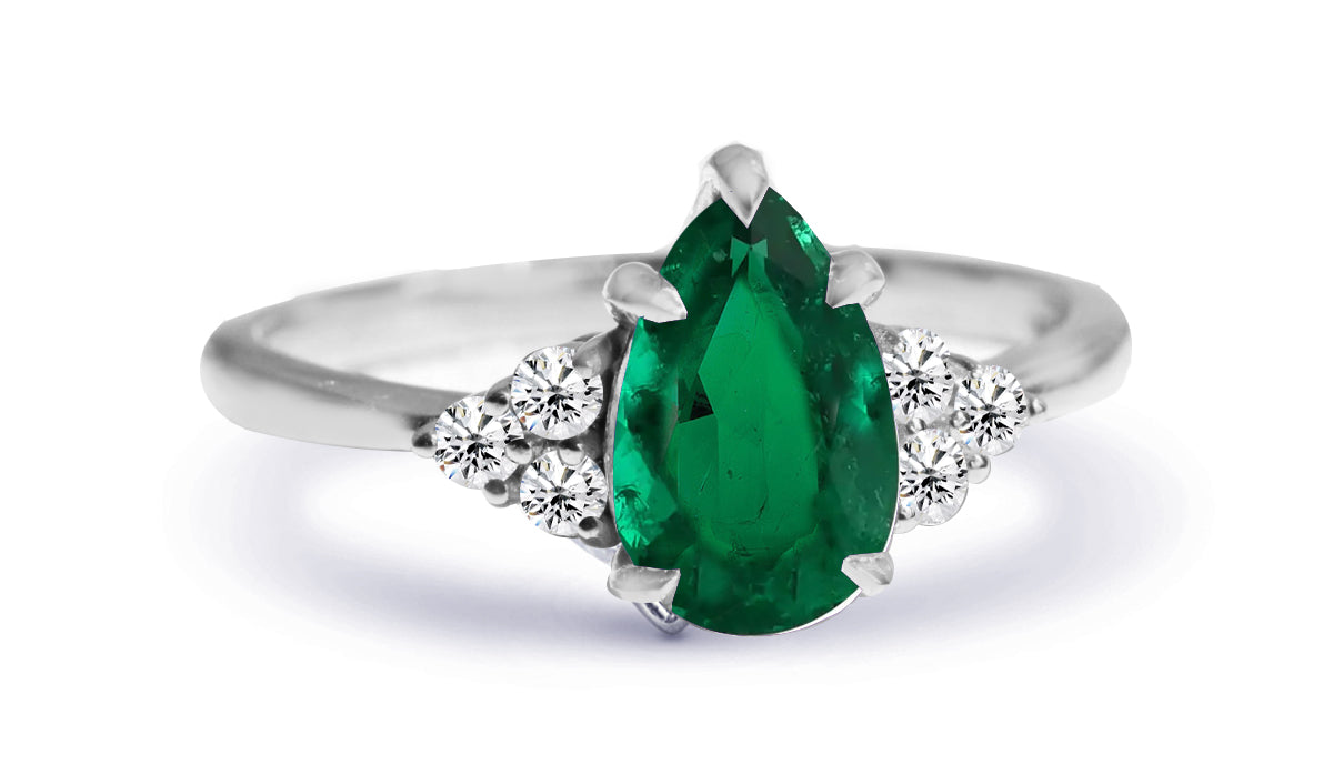 New 2026 51 custom made unique affordable emerald diamond accents engagement rings