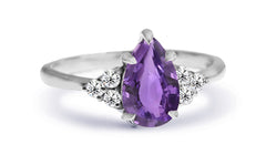 New 2026 51 custom made unique affordable purple sapphire diamond accents engagement rings