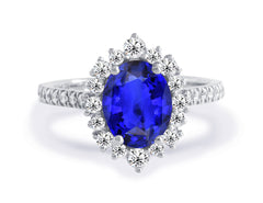 New 2026 52 custom made unique affordable blue sapphire diamond accents engagement rings
