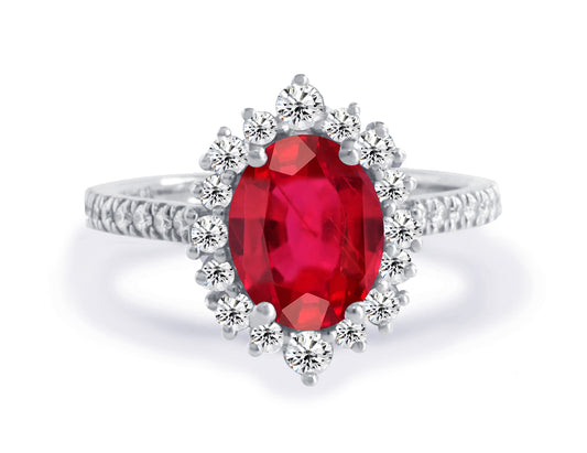 New 2026 52 custom made unique affordable ruby diamond accents engagement rings