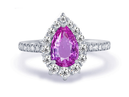 New 2026 53 custom made unique affordable pink sapphire diamond accents engagement rings