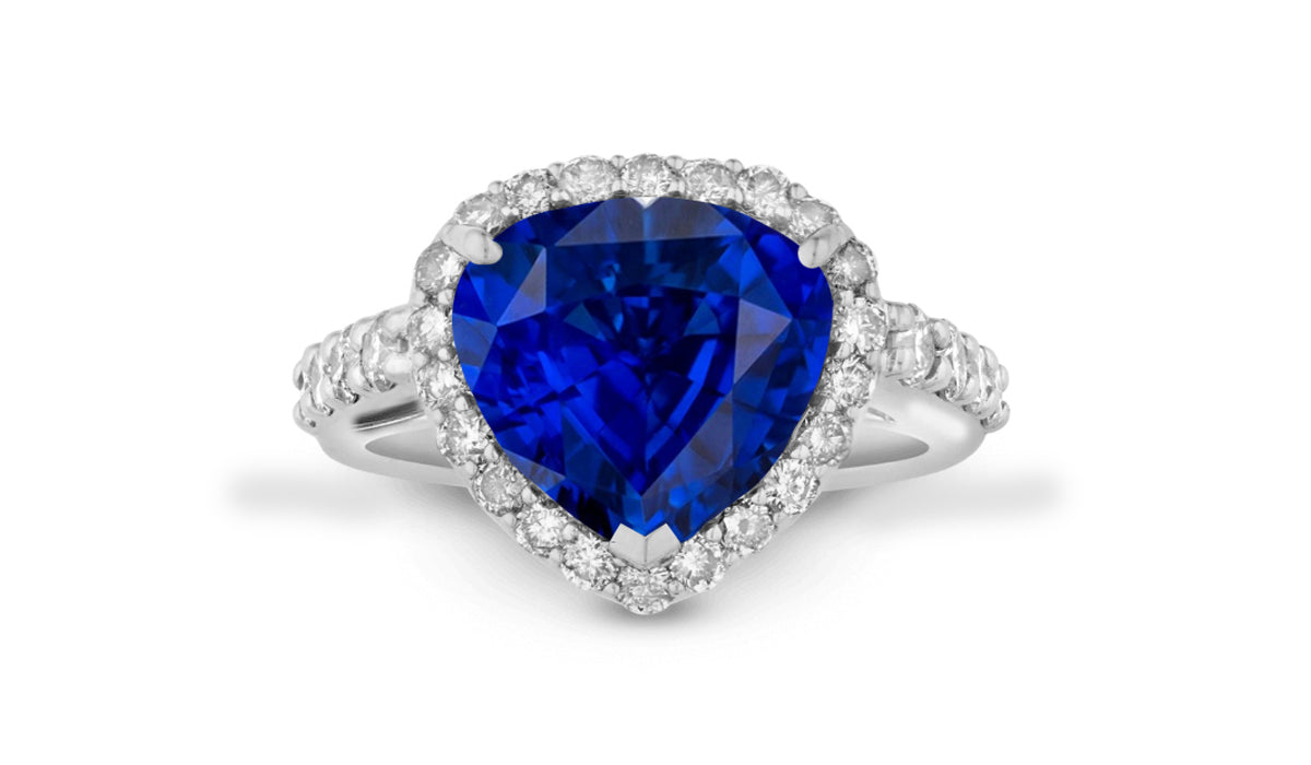 New 2026 7 custom made unique affordable blue sapphire diamond accents engagement rings