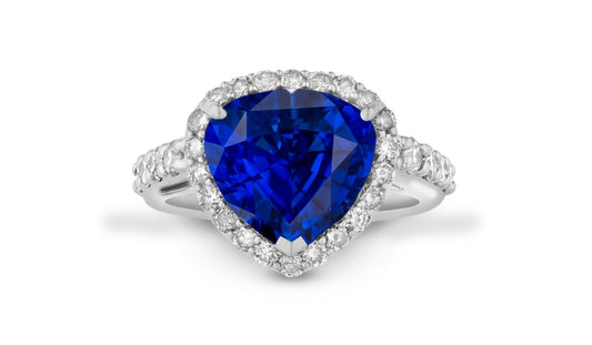 New 2026 7 custom made unique affordable blue sapphire diamond accents engagement rings