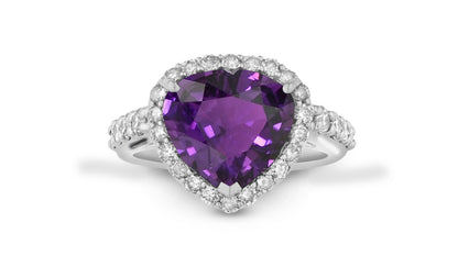 New 2026 7 custom made unique affordable purple sapphire diamond accents engagement rings