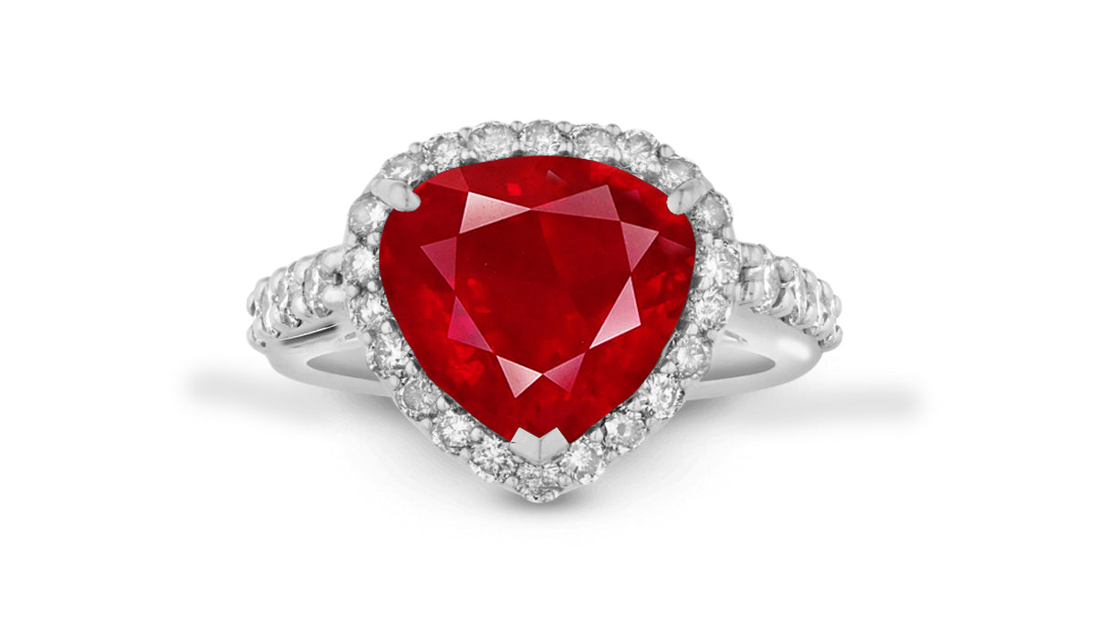 New 2026 7 custom made unique affordable ruby diamond accents engagement rings