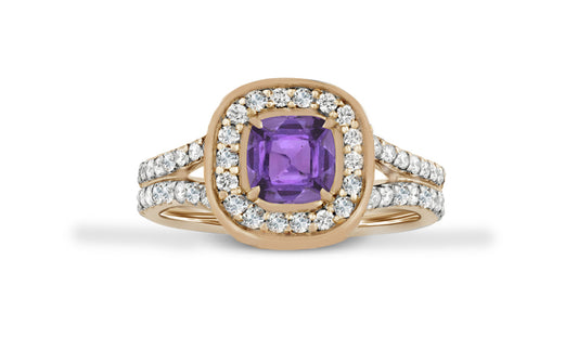 New 2026 9 custom made unique affordable purple sapphire diamond accents engagement rings