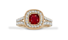 New 2026 9 custom made unique affordable ruby diamond accents engagement rings