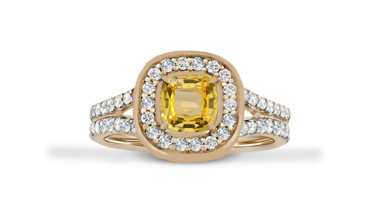 New 2026 9 custom made unique affordable yellow sapphire diamond accents engagement rings