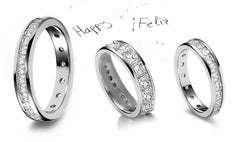 stackable eternity ring channel set with asscher cut diamonds