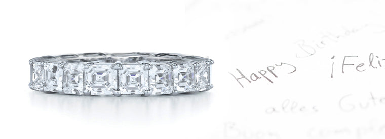 eternity band bar set with princess cut diamonds