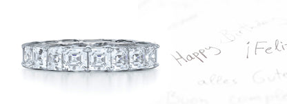 eternity band bar set with princess cut diamonds