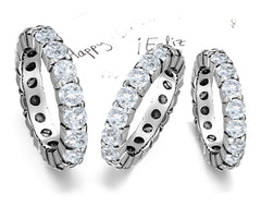 eternity band prong set with brilliant round cut diamonds